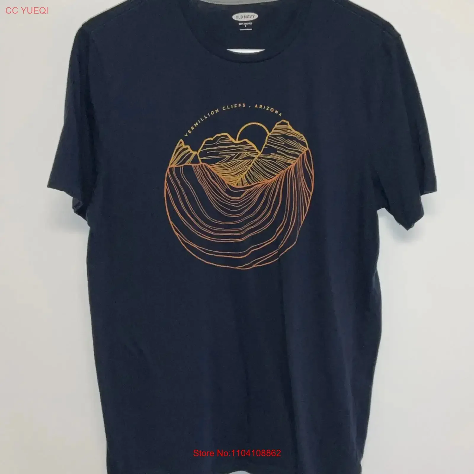 Vermilion Cliffs Arizona  T Shirt Men s Large Blue 13575 vintage Washed Comfortable Breathable graphic Casual streetwear