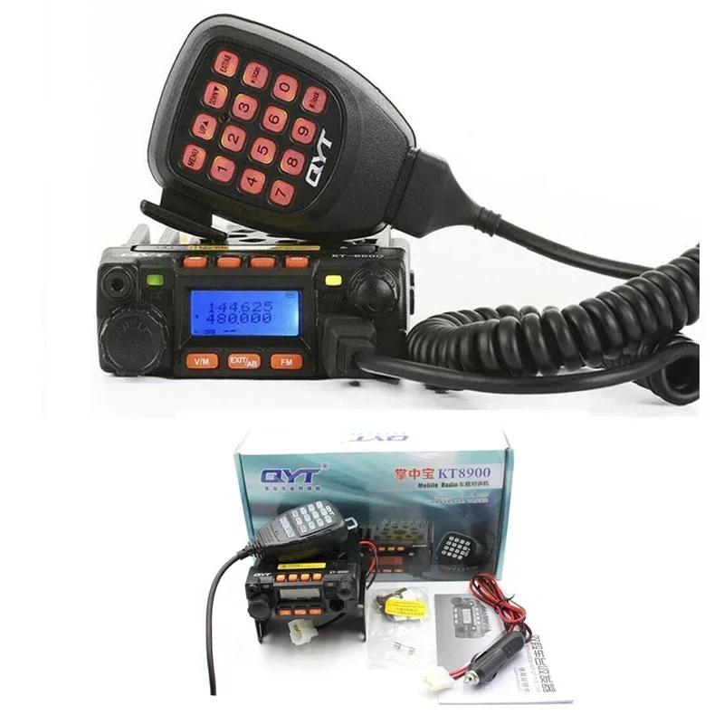 

QYT KT-8900 VHF 25W / UHF 20W High power Mini Mobile Dual Band 136-174&400-480MHz Car Radio KT8900 Long Range Walkie Talkie