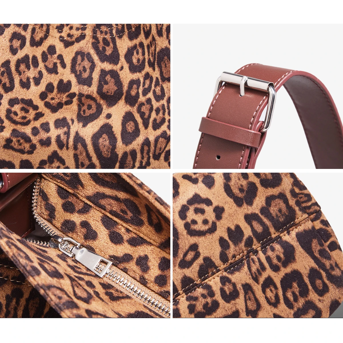 FOXER Women Large Capacity Shoulder Bag Oversize Handbag Lady Leopard Print Fashion Tote Bag