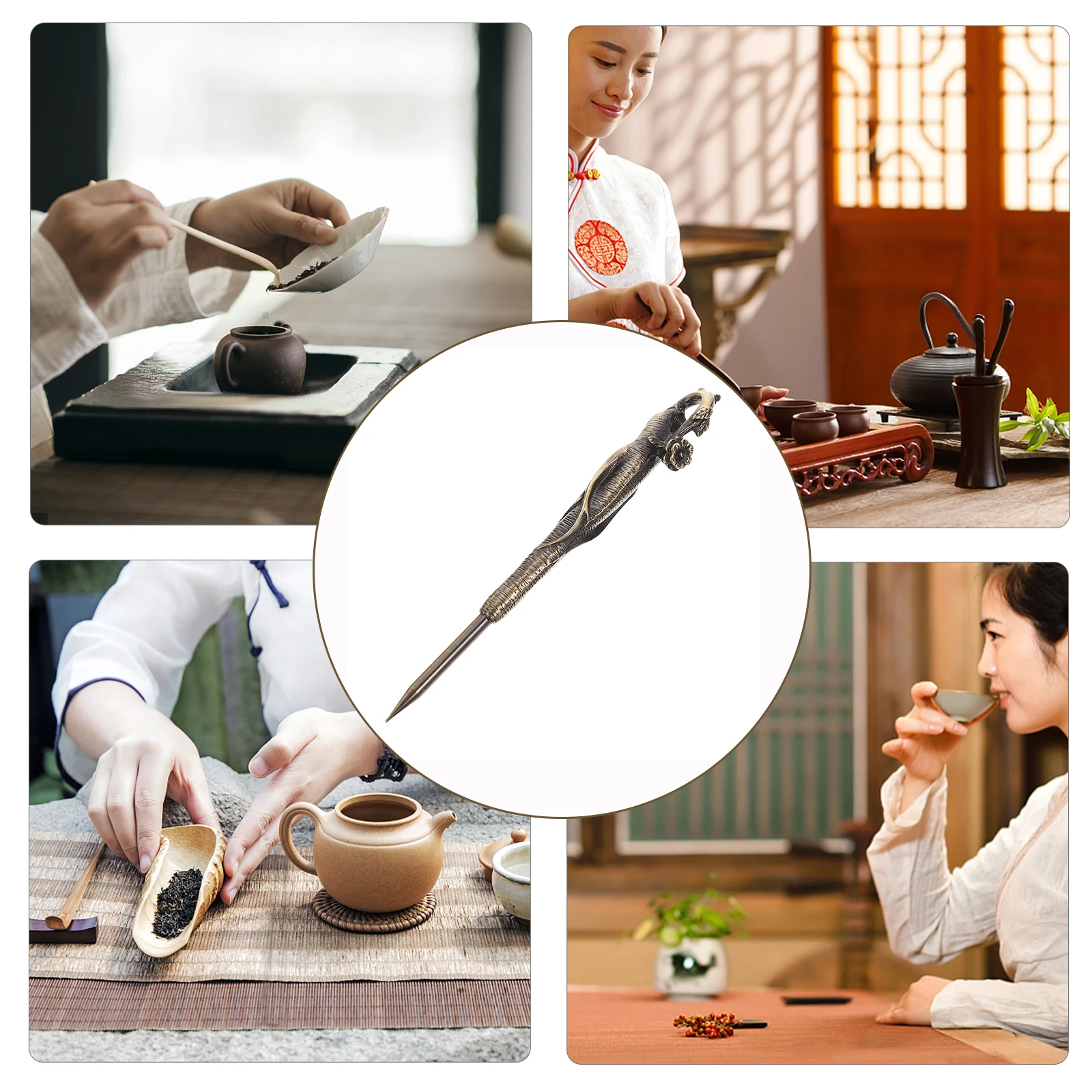 أداة مخروطية الشاي المصنوعة من خليط معدني بتصميم التنين من Pu Erh ملحق كعكة قوي للاستخدام المنزلي والمكتب في الهواء الطلق هدية مصنوعة بشكل جيد