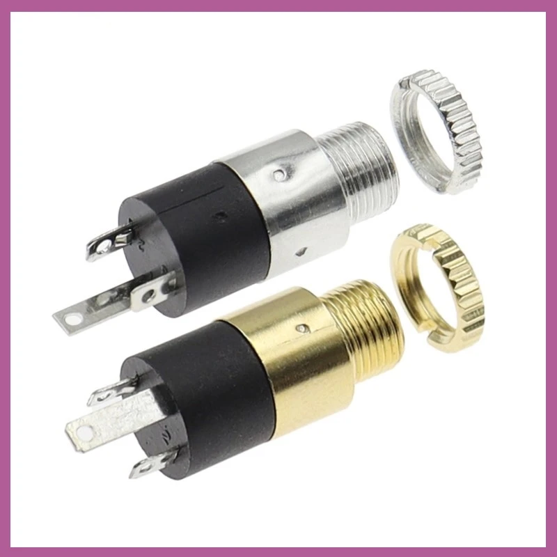 3.5MM Cylindrical Socket PJ-392 Stereo Female Socket Jack With Screw 3.5 Audio Video Headphone Connector PJ392 Gold Plated B2