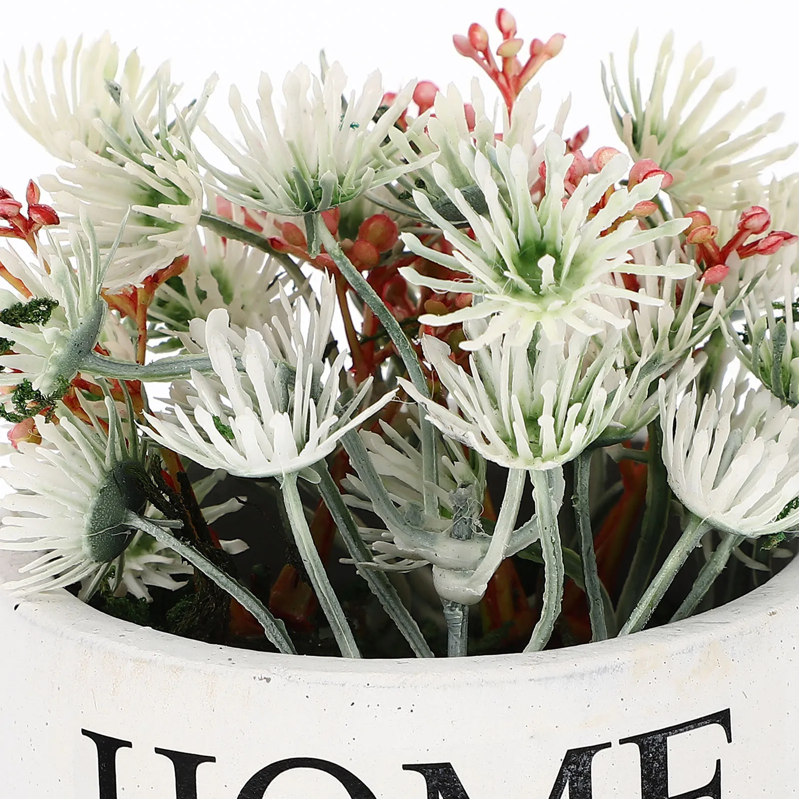 

Artificial Thistle Flower Bonsai Fake Potted Plant Delicate Workmanship Safe Plastic Material Indoor Office Home Decor Simulated