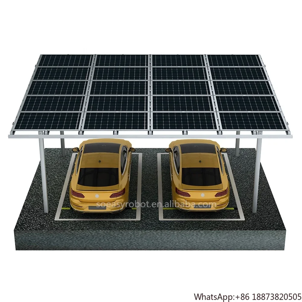 PV car parking canopy structure aluminium solar mounting for steel commercial carport