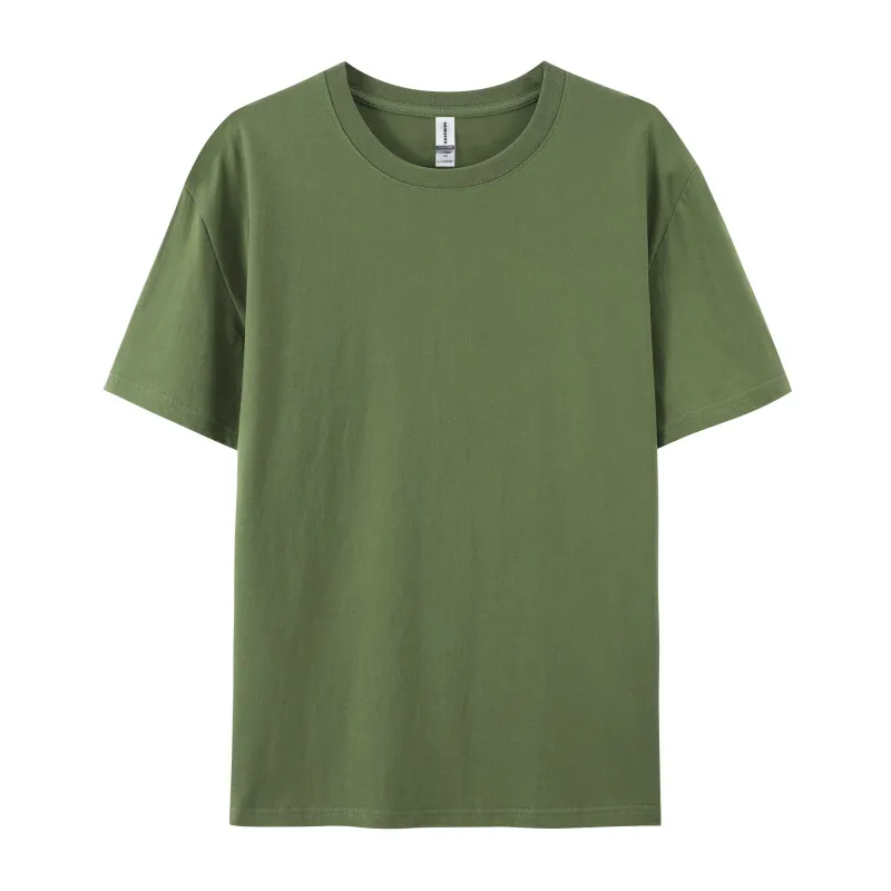 Kostenloser Druck 180 g/m2 100 % Baumwolle Kurzarm Tops T-Shirt Custom Order Choice Yourself Unisex O-Ausschnitt Herren T-Shirt Plus Größe S-6XL