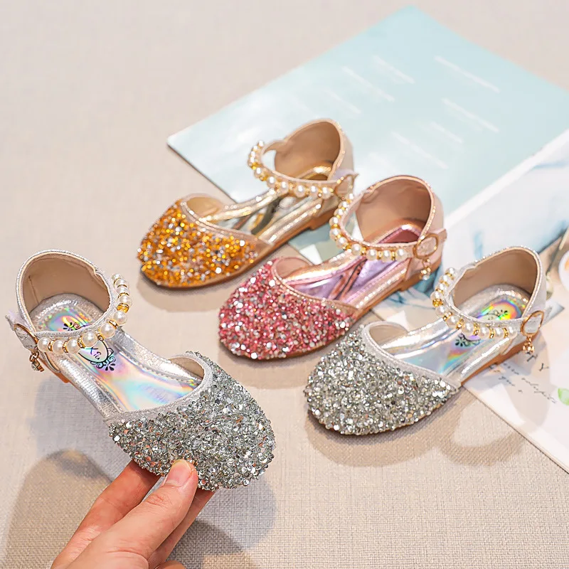 

Girls' Shoes 2026 Summer New Princess Shoes Girls' Crystal Sandals Soft Bottom