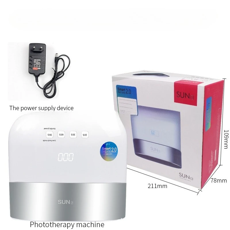 SUN3 Nail Dryer Smart 2.0 48W UV LED Lamp Nail with Smart Timer Memory Invisible Digital Timer Display Nail Drying Machine