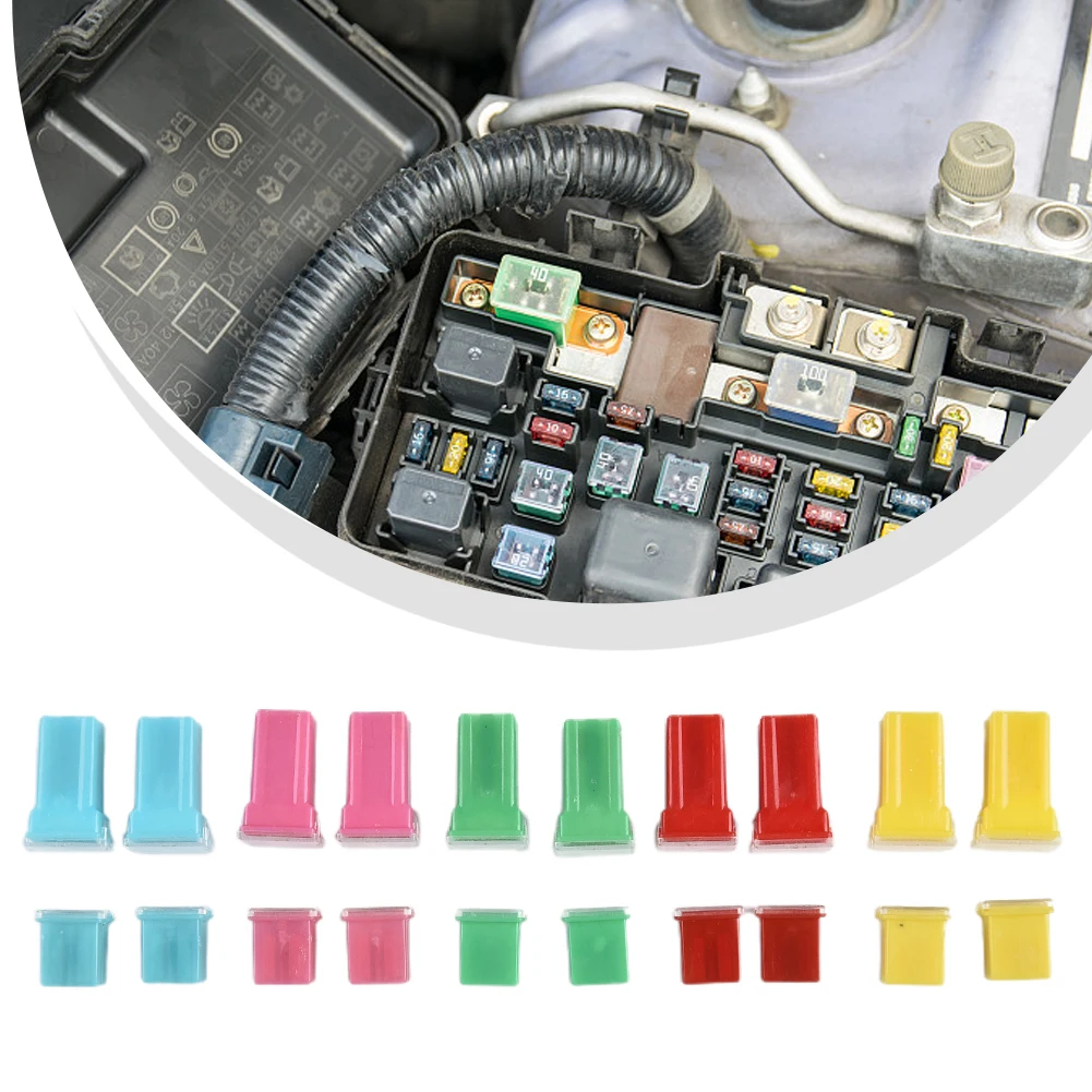 20Pcs Car Fuse Assortment Set With Box Fuses Pack Kit 20A 30A 40A 50A 60A Car Auto Van Square Assortment Fuse DC 12-32V