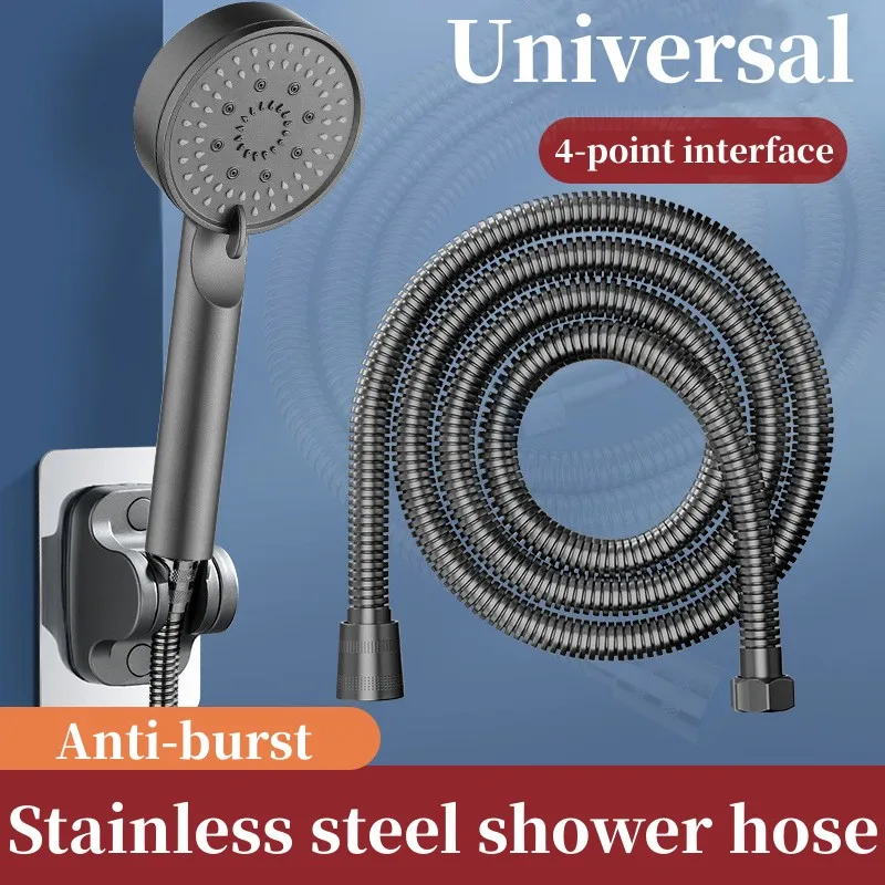 

Stainless Steel Flexible Shower Hose Long Bathroom Shower Water Hose Extension Plumbing Pipe Pulling Tube Bathroom Accessories