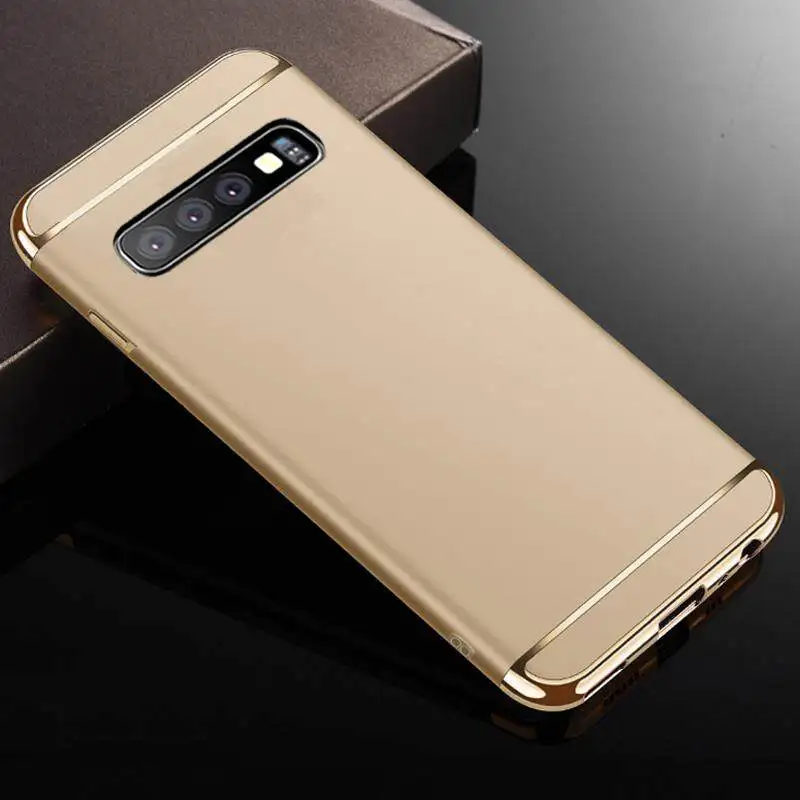 حافظة لهاتف سامسونج جالاكسي S21 S20 S10 Plus Ultra S10e، حافظة فاخرة 3 في 1، غطاء صلب فائق النحافة، غلاف قابل للإزالة