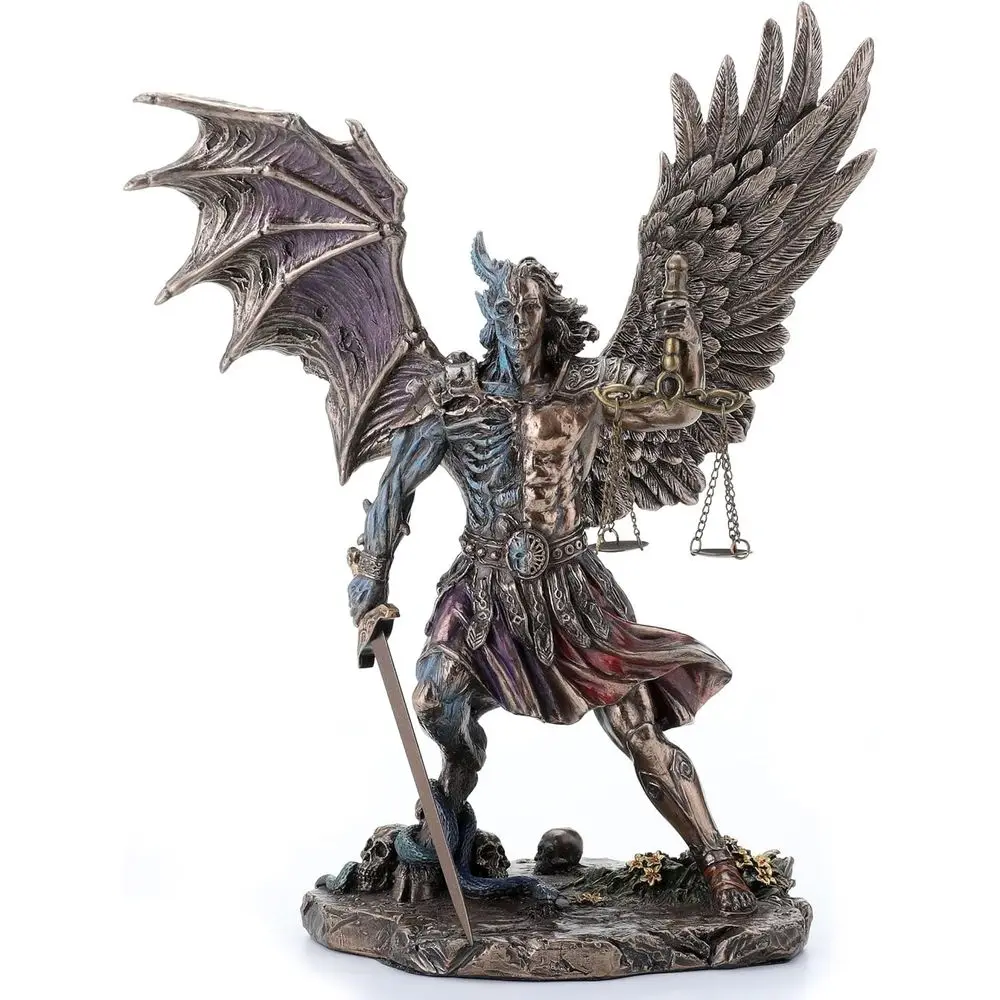 

10 1/4" Judgement o The Nephilim Resin Statue Antique Bronze inish