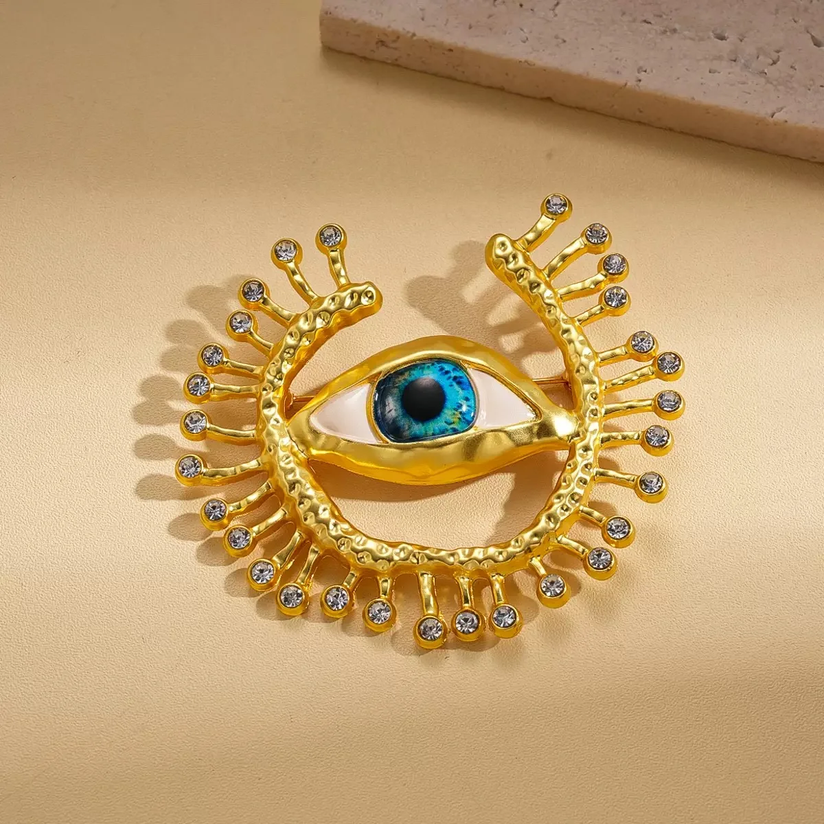 Vintage Großäugiges Abzeichen Cosplay Teufelsauge Brosche Luxus-Anstecknadel Halloween-Party Kostüm-Accessoires Quasten-Abzeichen Sammlerstück Geschenk – Detail 5
