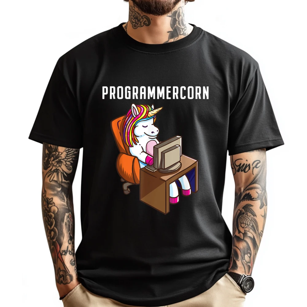 

Funny Programmer Unicorn Programming Coding Nerd Girls Big And Tall T Shirts Men's T-Shirts Tshirts England Style