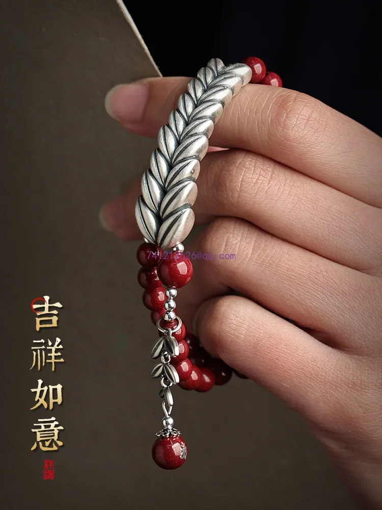 Cinnabar natal year bracelet women's 2024 zodiac dragon high-end and practical gift summer girlfriend Buddha bead bracelet