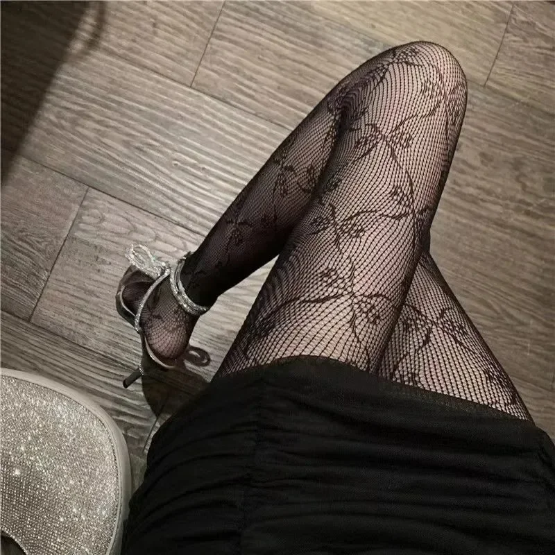 

Women Sexy Bowknot Black White Fishnet Nylon Stockings Bow Mesh Tights Bottom Pantyhose Fashion Punk Style Hollow Out Hosiery