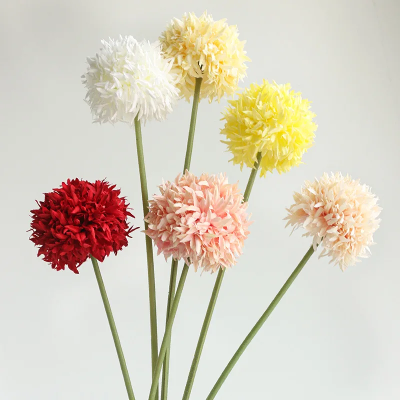 Simulation Table Tennis Chrysanthemum Artificial Silk Flowers Wedding Party Background Decoration Home Garden Flower Arrangement