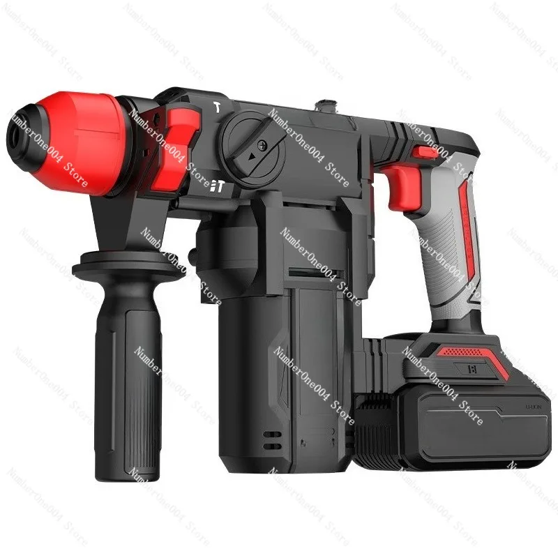 

28T Brushless Rechargeable Electric Hammer Lithium Battery Impact Drill Concrete Wireless Heavy Duty Square Handle Electric