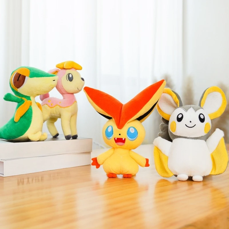 

20cm Newest Pikachus Plush Toys Victini Tepig Deerling Nivy Emolga Stuffed Kawaii Claw Machine Toy Room Decor Birthday Gifts