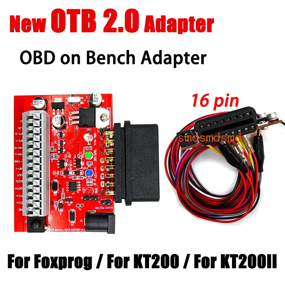 OTB 2.0 Adapter OBD 2 on Bench for KT200 KT200II for Foxprog ECU Programmer Tools Three-way BOOT Upgrade