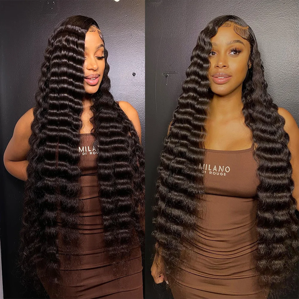 

30 34 Inch Loose Wave 13x6 HD Lace Front 100% Human Hair Wig Brazilian 250Density Deep Wave Curly 13x4 Lace Frontal Wigs On Sale