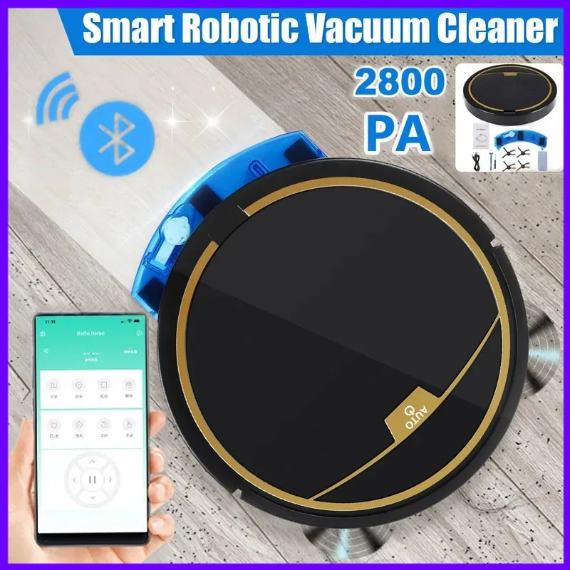 Household 2800PA Remote Control Vacuum Cleaner Robot Smart Wireless Auto Cleaning Machine Floor Sweeping Wet Dry Vacuum Cleaner