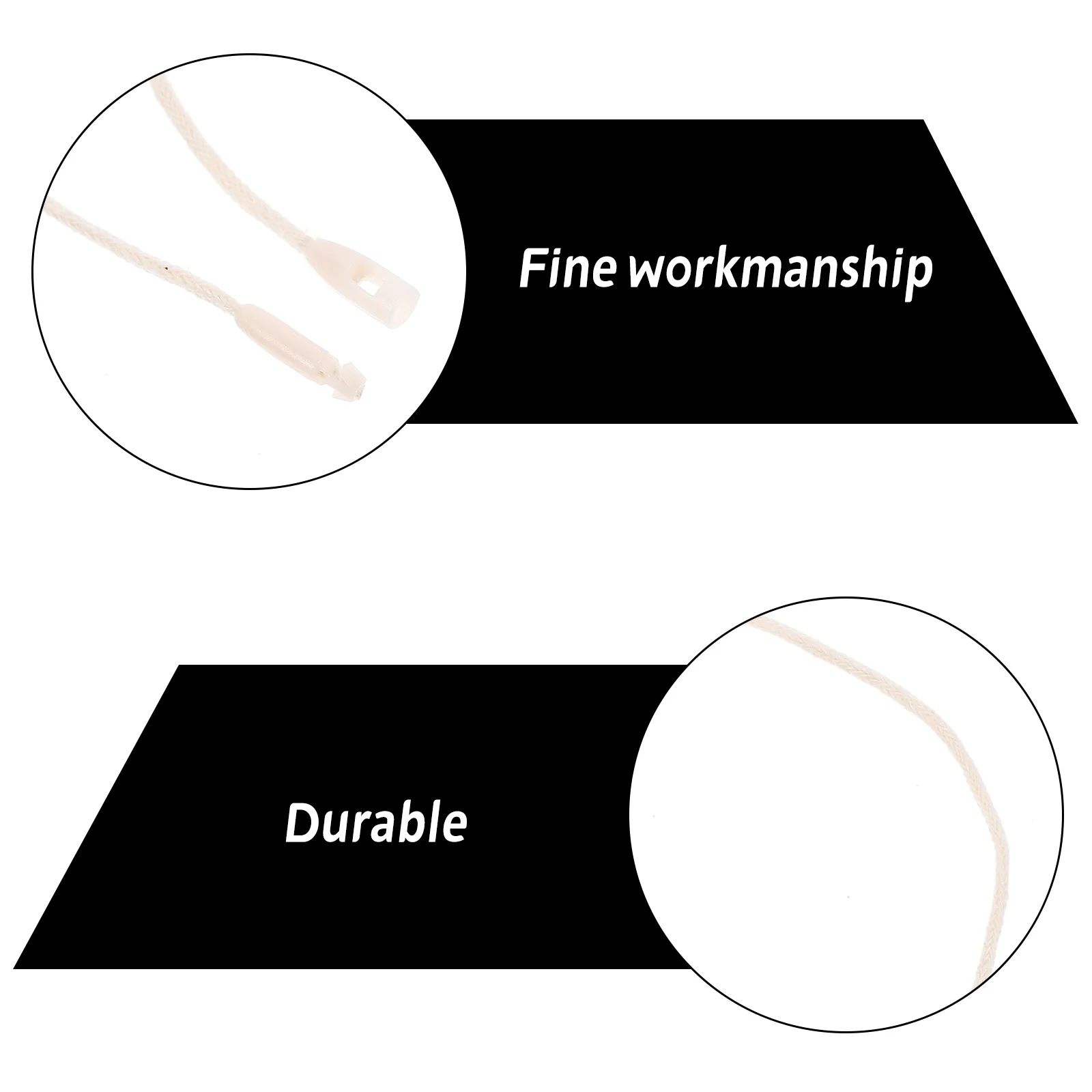 

1000pcs Beige Cotton Rope Tag Fastener for Clothing Accessories Price Tags Hanging Tag String Universal