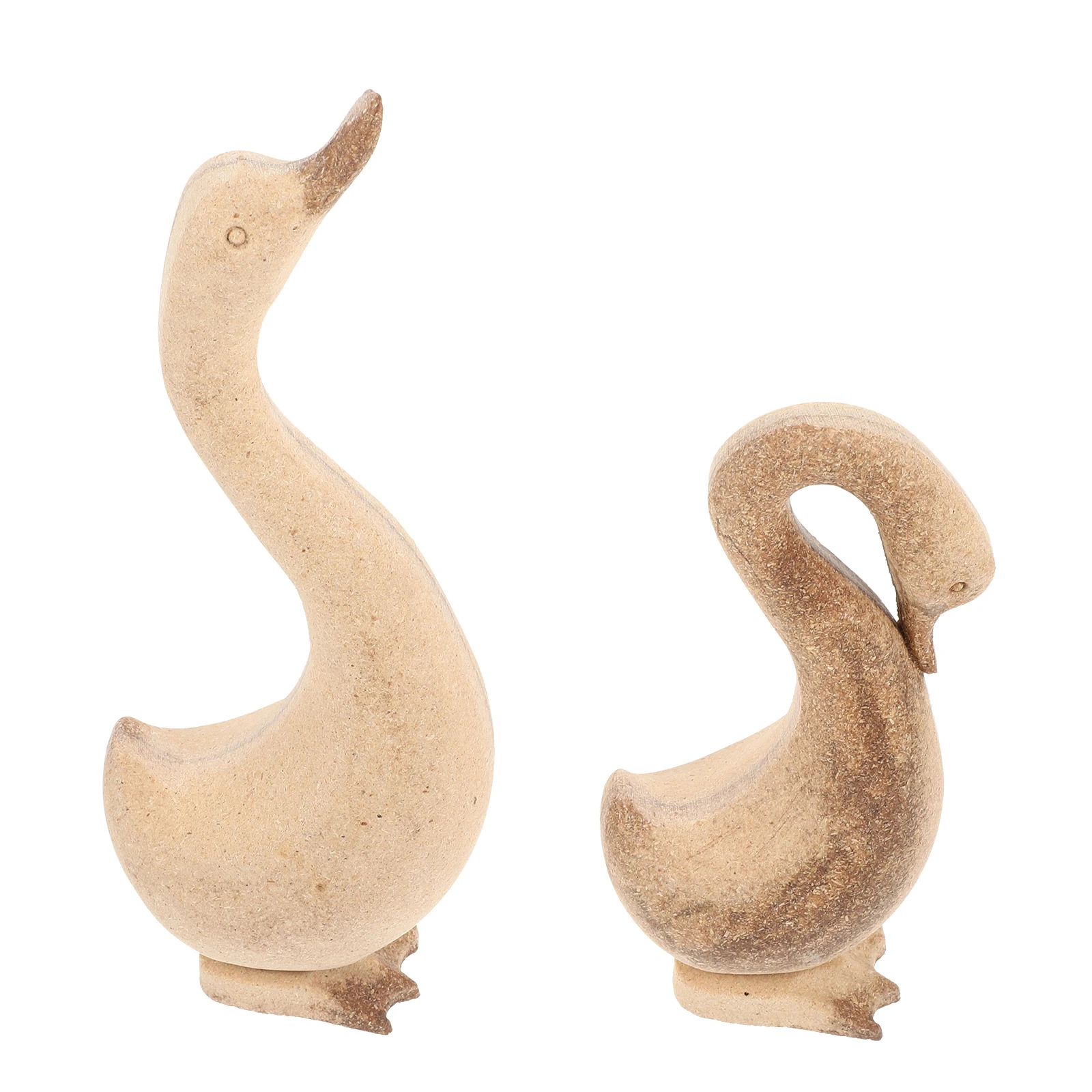 

2 Pcs Goose naments Unfinished DIY White Embryo Unfinished Wooden Goose Figurines Graffiti Desk Decorations Sewing Crafts
