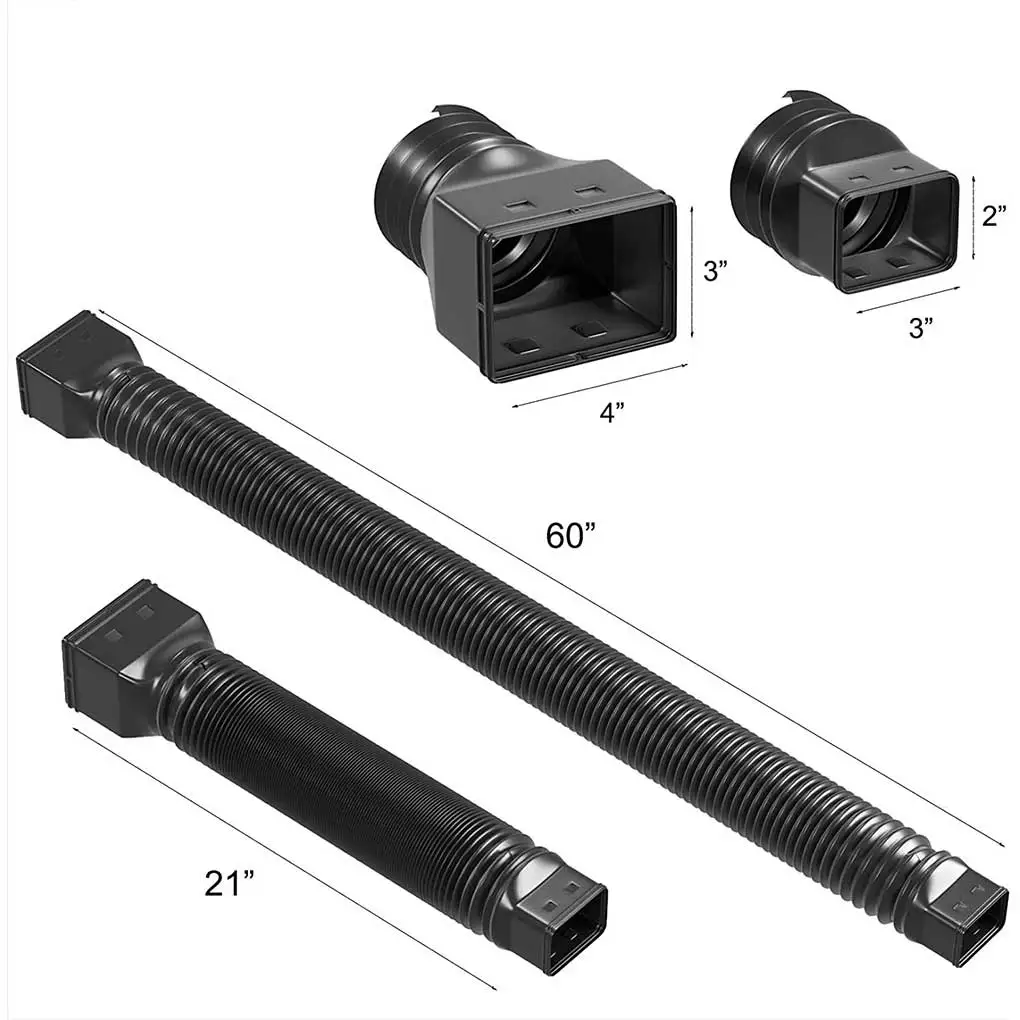 Комплект из 2 запасных частей для удлинителя водосточного желоба, водосточного желоба
