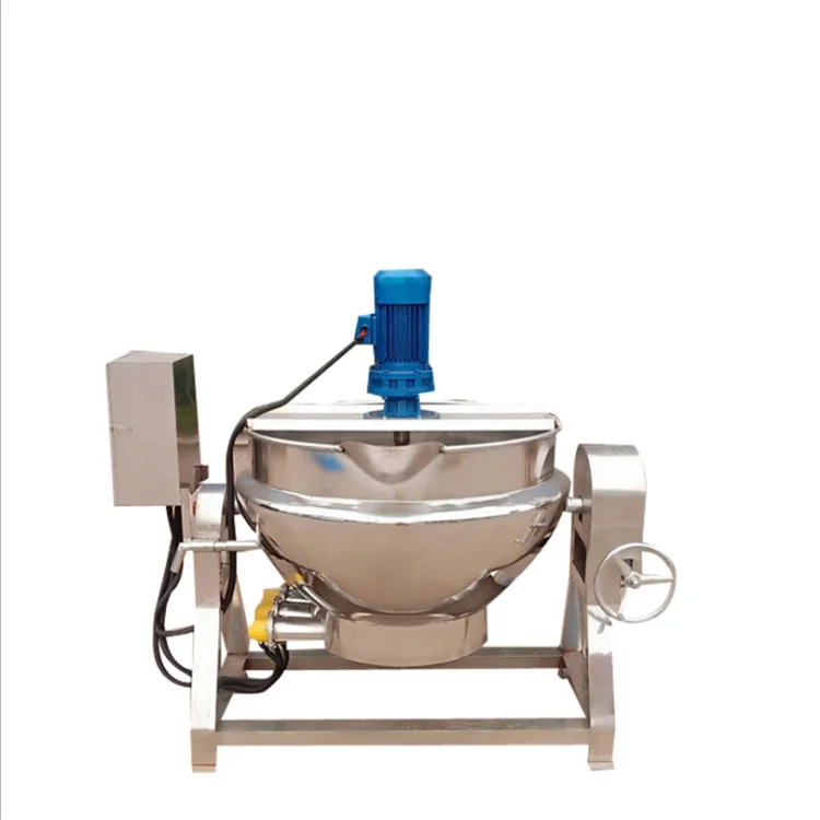 forAutomatic Sugar Cooking Pot with mixer/ Fruit Jam Cooker/ Gas Heating Jacketed Kettle Tilting Boiling Pan