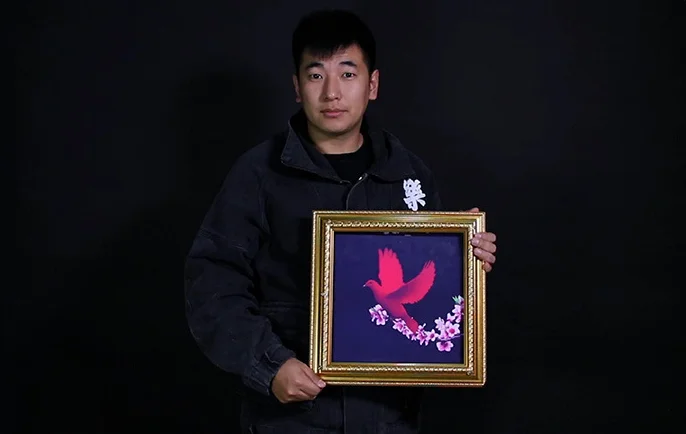 Deluxe Dove Frame Dove Picture Chang Color To Real Dove Stage Magic Tricks Double Change Magic Props Party Magic Show Comedy Toy