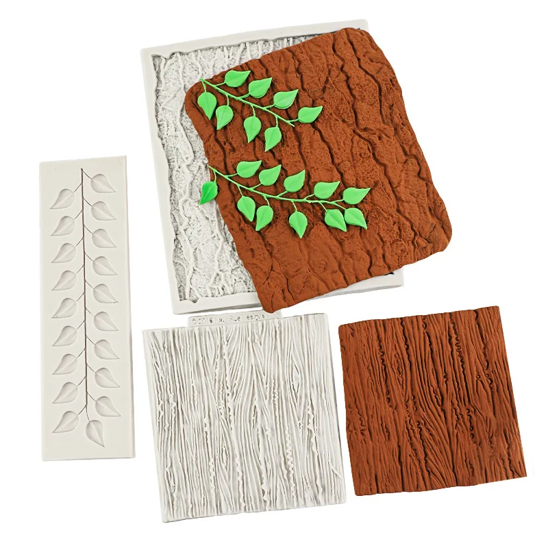 

Leaf-shaped Bark Texture Silicone Mold Baking Tool Fondant Cake Decoration Chocolate Lace Edge Mold Cake Decoration Accessories