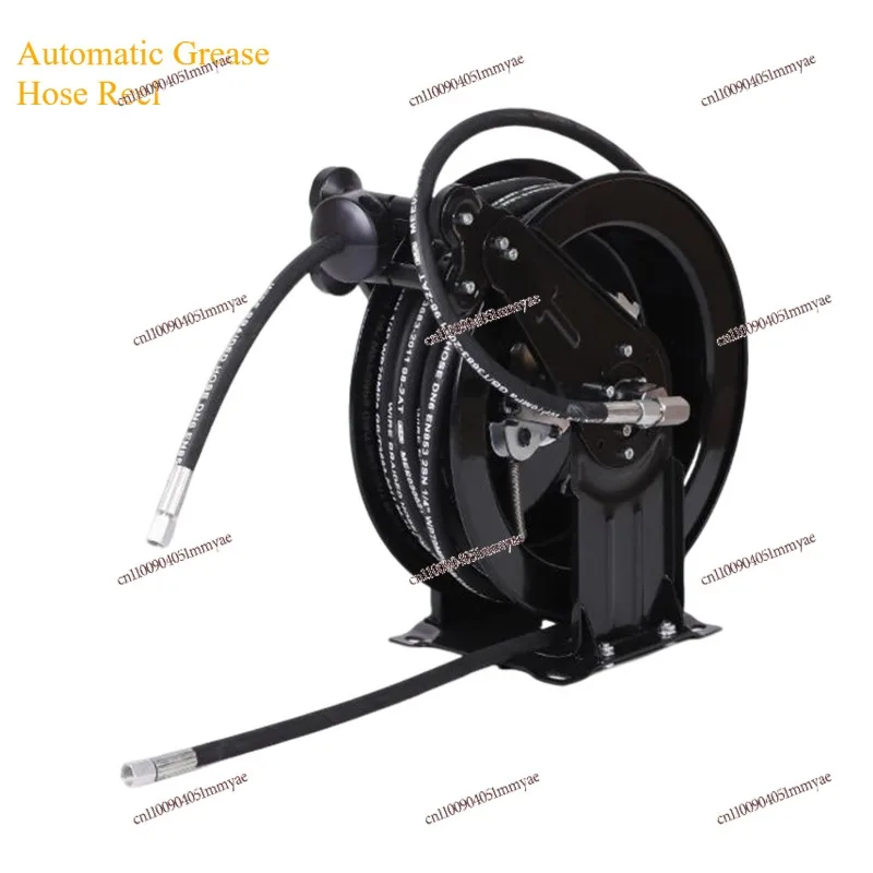 Auto Retractable Hose Reel High Pressure Pipe Winder Grease Tube Storage Organizer