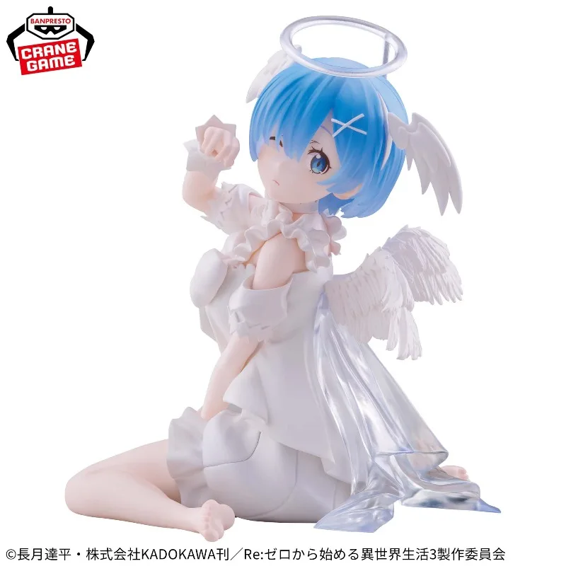 Banpresto Re ZERO Starting Life in Another World Anime Rem Angel Relax Time Action Figures Model Figurine Original Figuarts view 5