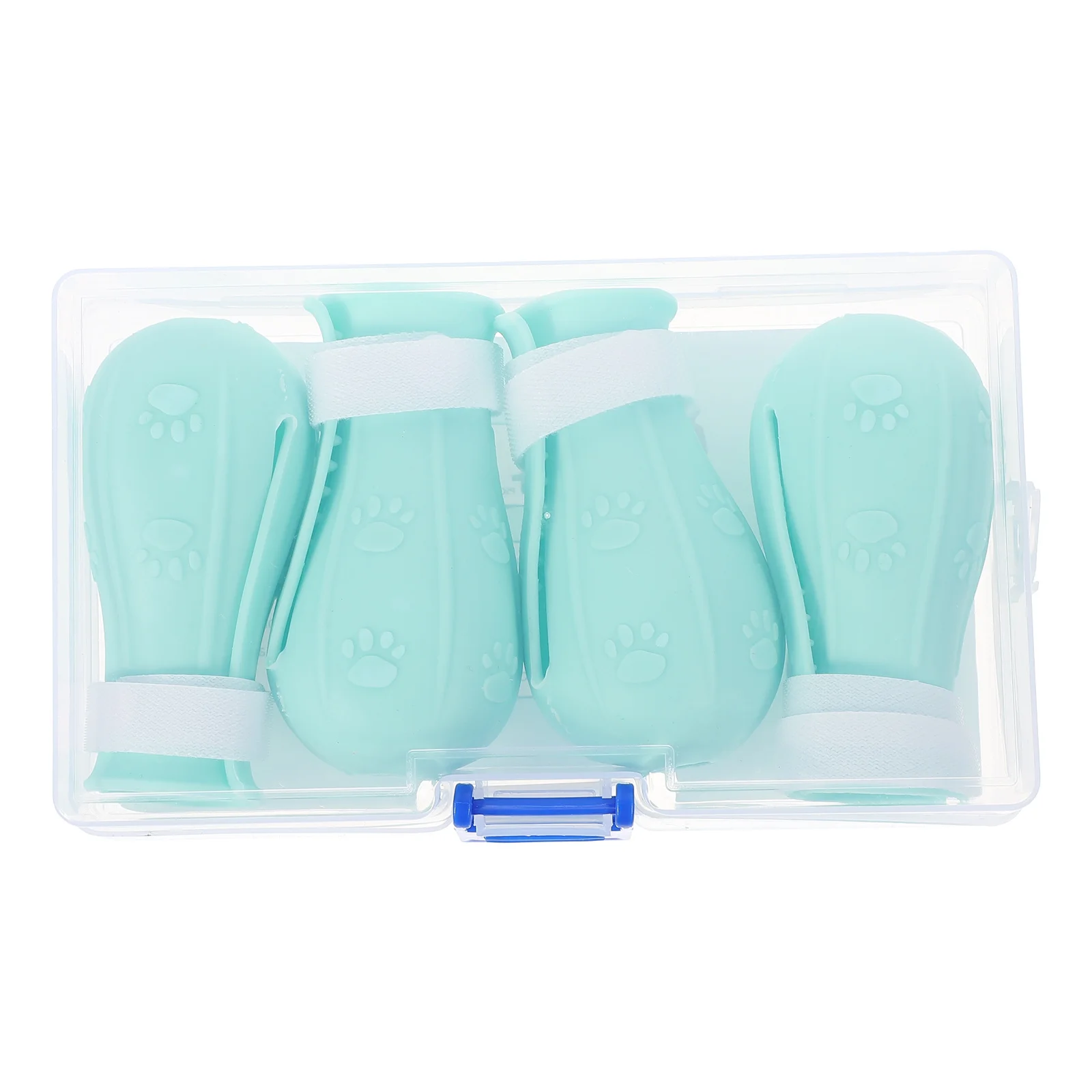 

4Pcs Rubber Protector Anti Scratch Shoes Kitten Claw Caps Soft Foot Covers Warm Booties Shoes for Cats