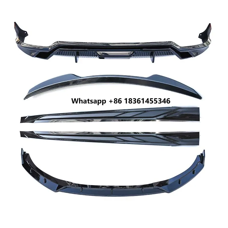 

Factory Direct 2022-2024 EV Body Kit Gloss Black Front & Rear Lip Side Skirts and Rear Wing New Condition Upgrade