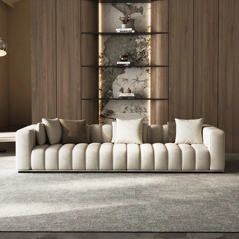 أريكة غرفة المعيشة شقة كبيرة فيلا الزاوية المضادة للخدش التكنولوجيا القماش أريكة مزيج أريكة مفتاح البيانو