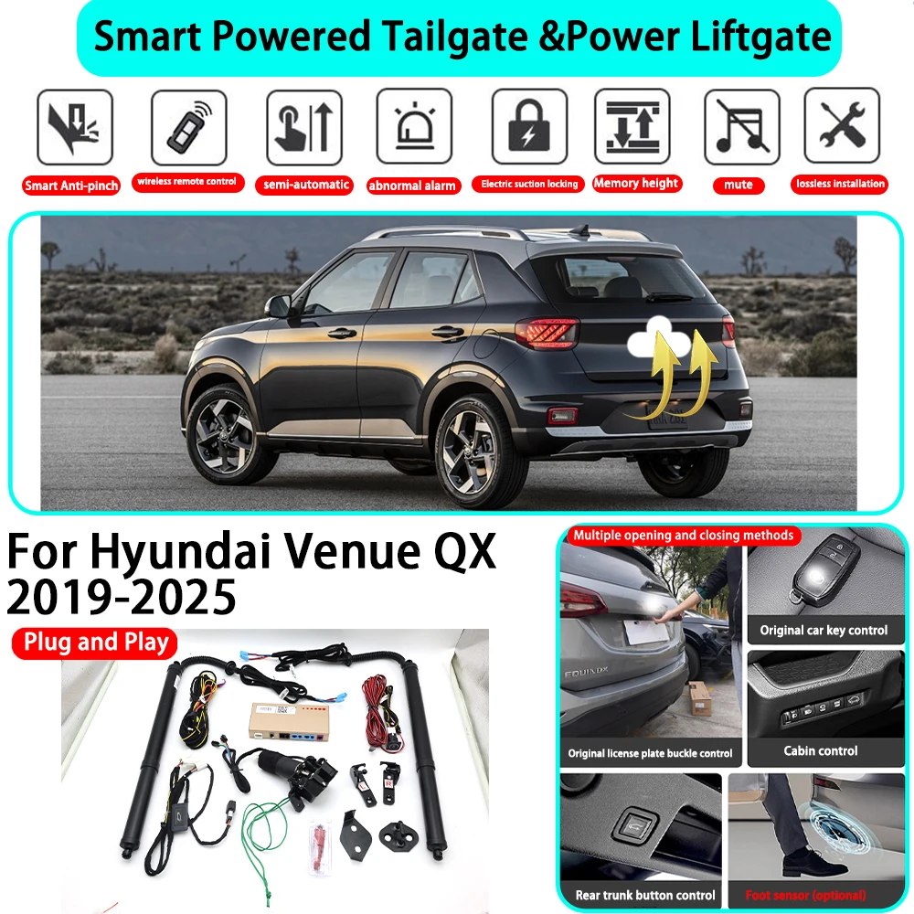 

﻿for Hyundai Venue QX 2019-2025 OEM Smart Automatic Powered Tailgate Electric Power Tailgate Lift Kit Key Close