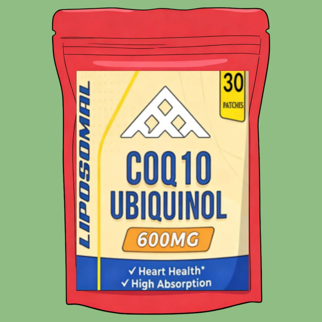 CoQ10 Transdermal Patches with Q10 Pan Alcohol , Supports Heart, Brain, Immune System, Energy 30 Patches