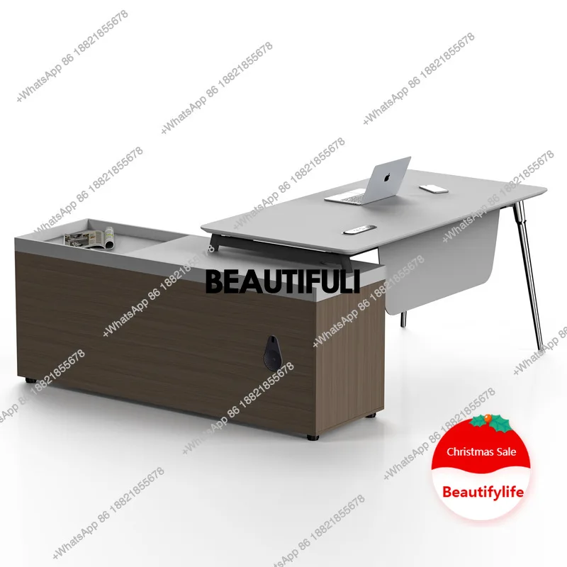 

Desk boss table simple modern president table office furniture Guangdong light luxury manager big class desk supervisor table