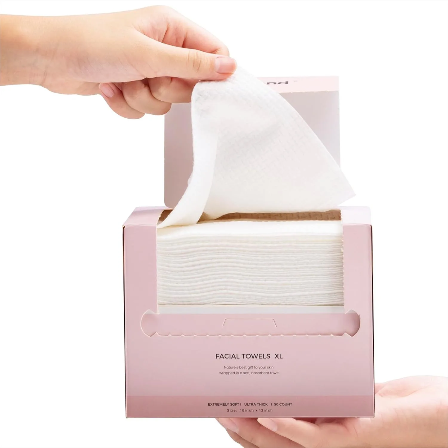 

Thick Large Disposable Face Towel for Washing, 10x12in Dry Wet Dual Use Soft Plant Fiber Cloth for Sensitive Skin