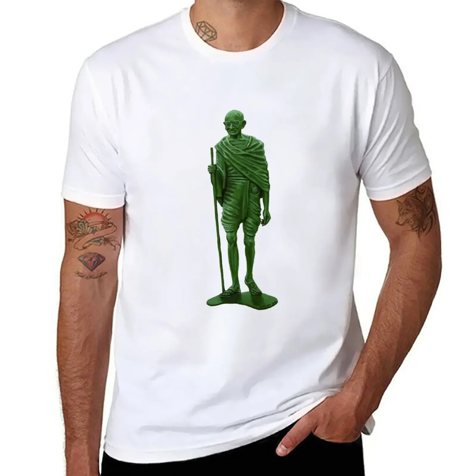 The Pacifist (Mahatma Gandhi) T-Shirt street wear customs design your own shirts graphic Men's t shirts