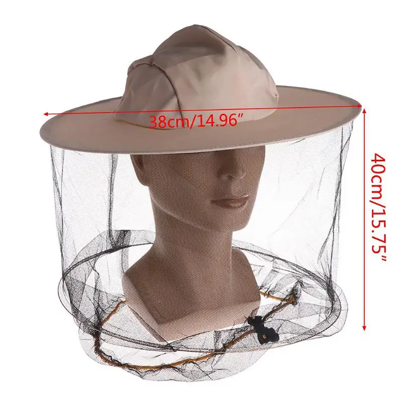 Sombrero antimosquitos plegable Unisex con Red Hid-den, malla repelente de insectos, protección de abejas, gorra de pesca informal al aire libre,