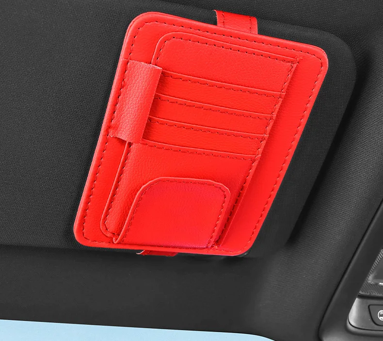 Auto-Sonnenblenden-Organizer Multifunktionaler Auto-Brillenhalter Karten-ID-Ticket-Clip Auto-Innenraum-Aufbewahrungstasche Neuer Nützlicher Auto-Zubehör – Detail 15