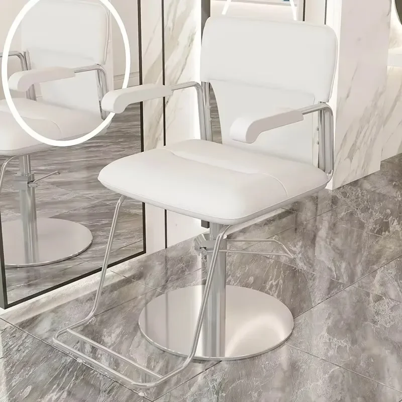 Adjustable Black Barber Chair Nordic Aesthetic Swivel Hair Salon Chair Luxury Beauty Glamour Cadeira De Cabeleireiro Furniture
