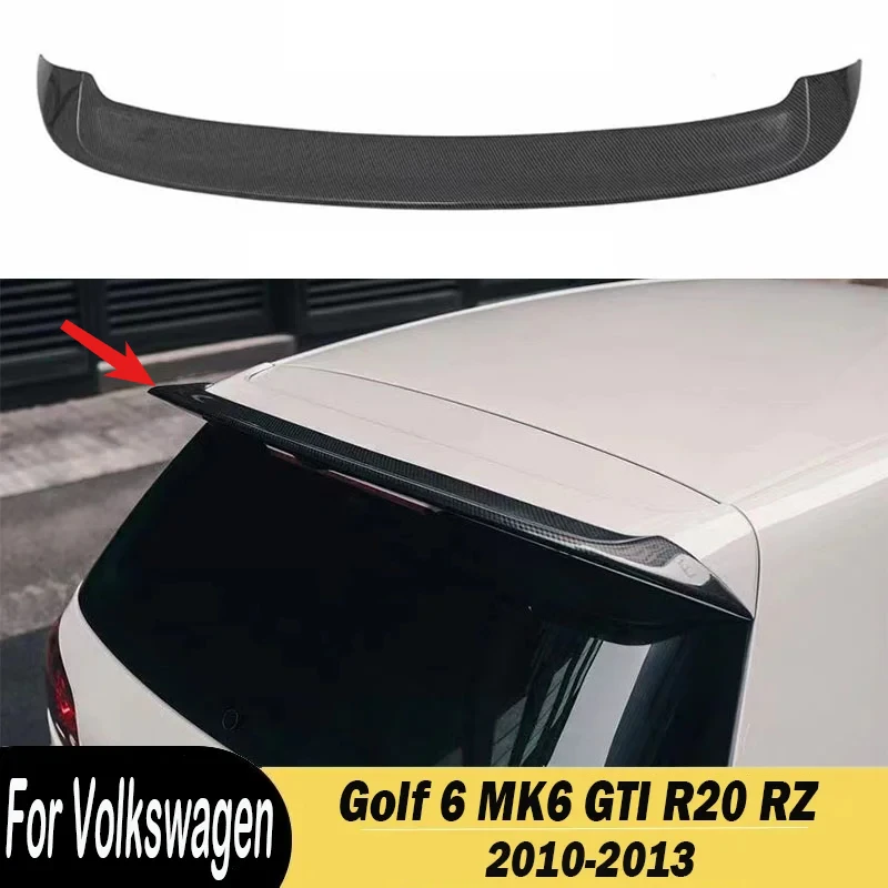 For Volkswagen Golf 6 MK6 GTI R20 RZ 2010 2011 2012 2013 Car Rear Trunk Spoiler Rear Roof Spoiler Wing Tail Wing Body Kits