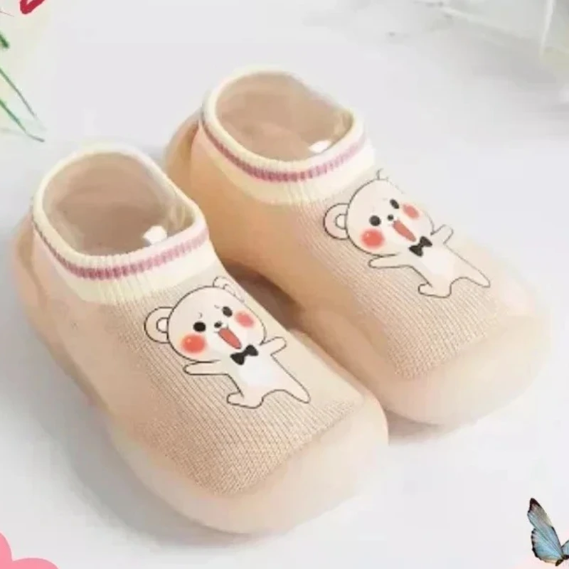 

Cute Indoor Floor Socks And Shoes Baby Soft Sole Cartoon Print Toddler Shoes Children's Spring And Summer Breathable