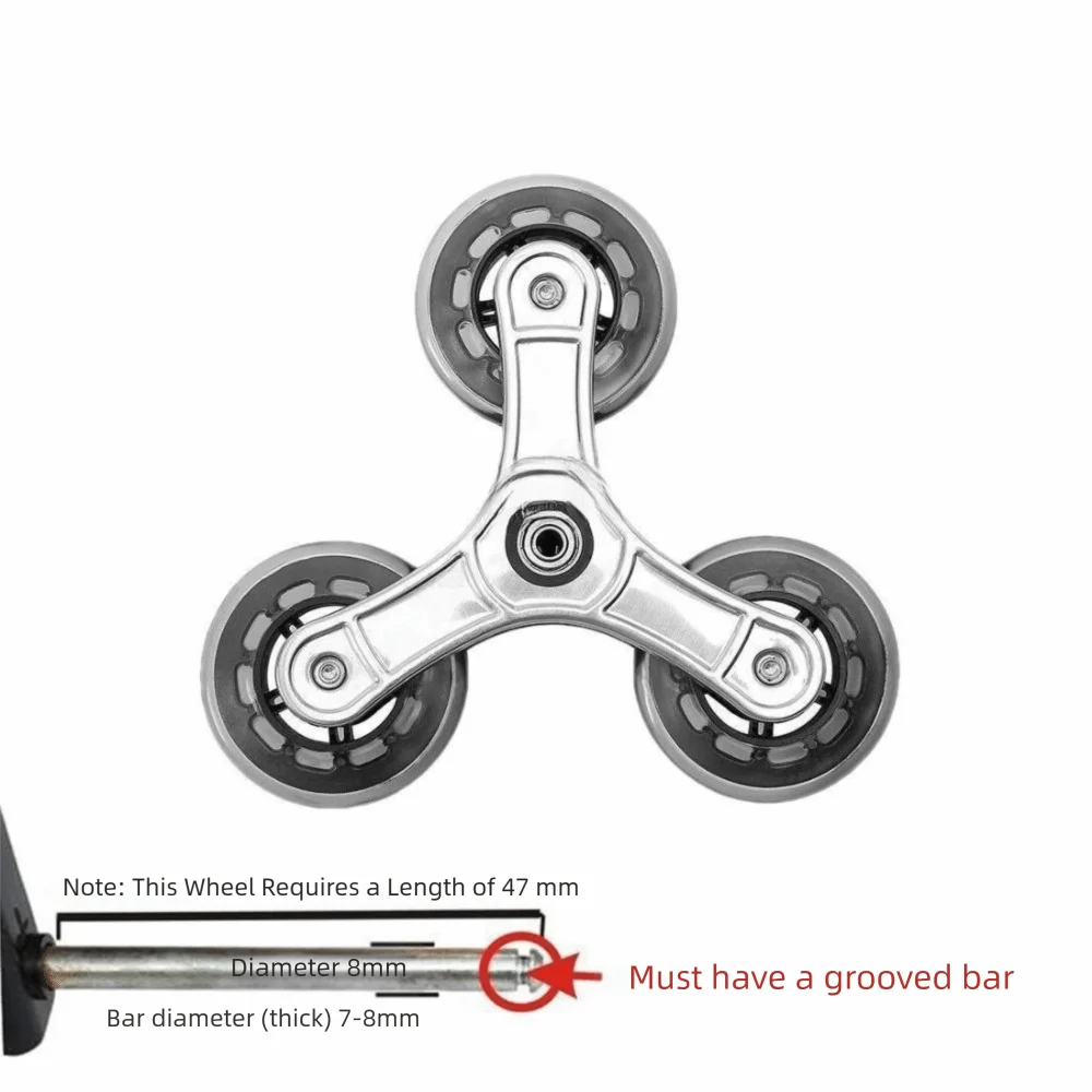 Durable Metal Frame Plastic Wheels Plastic Pu Cart Wheels Triangle Multi-Purpose Stair Climbing Wheels Foldable Cart