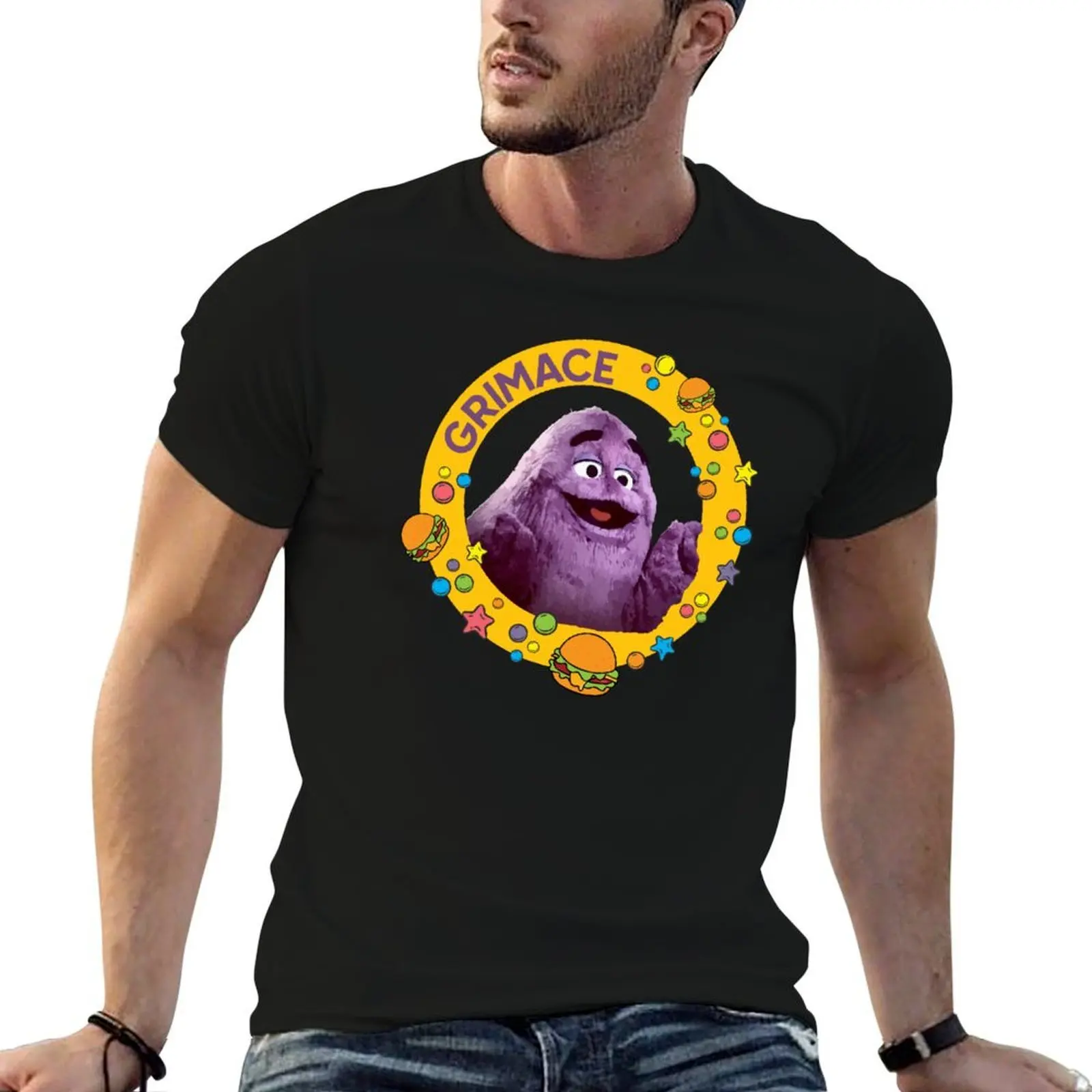 

grimace T-Shirt man t shirt summer t shirts for man pack cotton T-Shirt