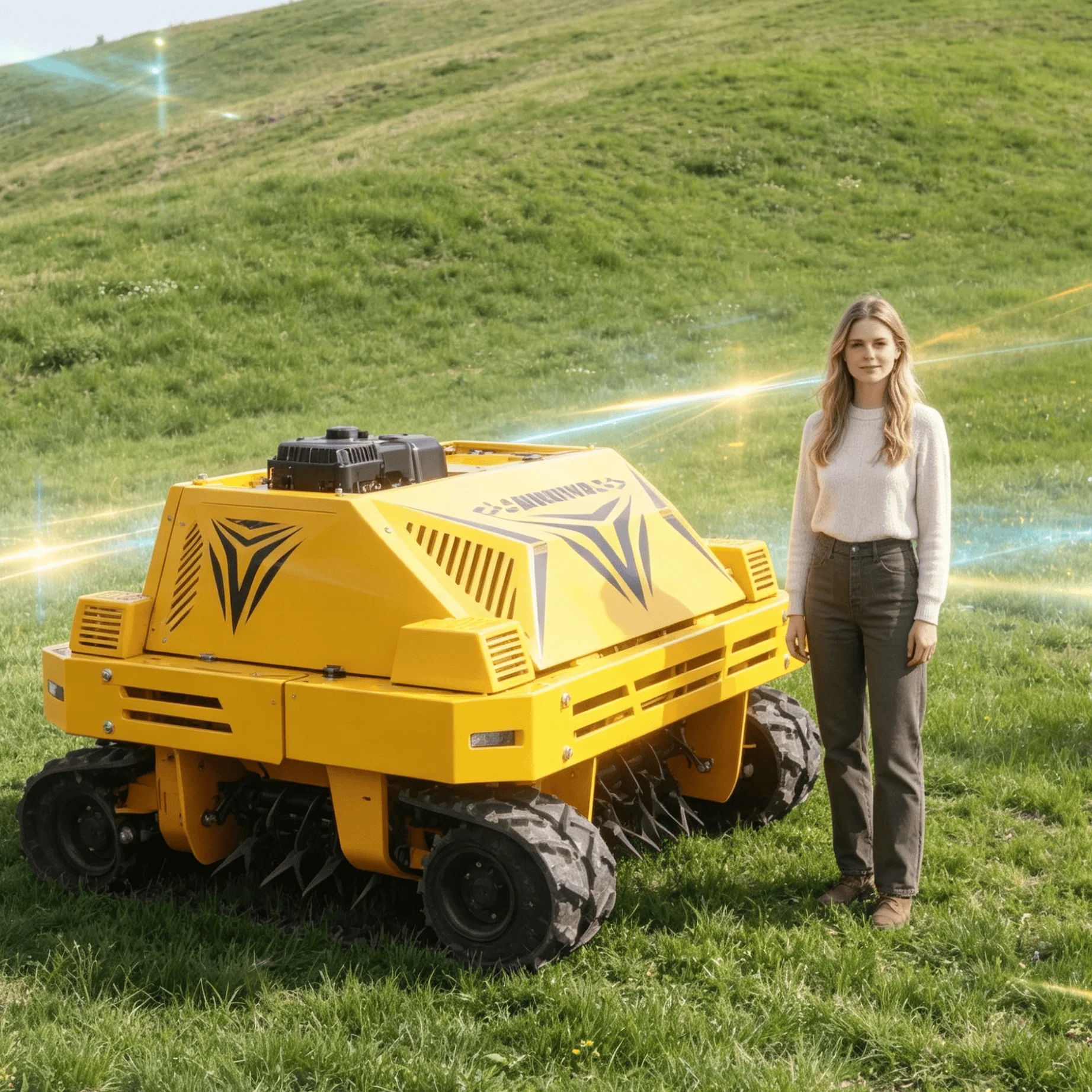 Customized lawn mower robot wireless mower for rough terrain yard villa lawn care gardening tool