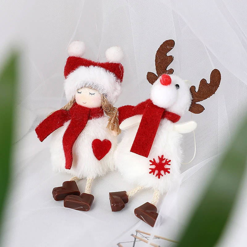 Christmas Tree Hanging Toys Santa Claus Snowman Reindeer Doll Xmas Tree Hanging Decor 2025 Merry Christmas Ornament Navidad Noel