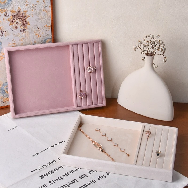 Solid Wood Jewelry Pallet Exhibitor Counter Showcase Pallets Necklace Earrings Bracelet Display Tray Jewellery Organizer Trays